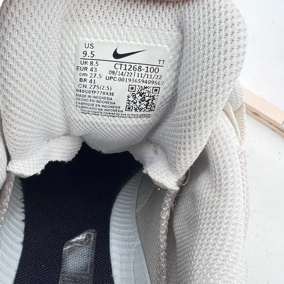 Nike Air Max 95 Men Size 9.5 CT1268 100 Essential White Grey Fog Training Shoes - Picture 14 of 16